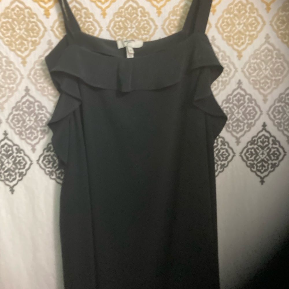 Joie silk ruffled camisole, size m, black